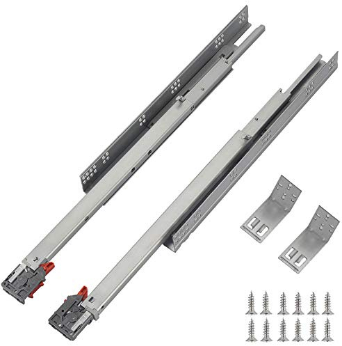 OCG Soft Close Undermount Drawer Slides 21 inch (6 Pairs), Full Extension Concealed Drawer Runners, Come with Mounting Screws and Brackets