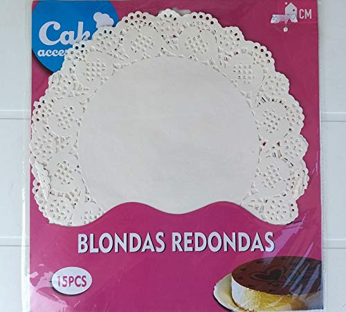 Cake Accessories 15 CENTRINI di Carta in Pizzo 27CM per Alimenti