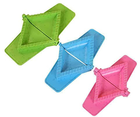 Hikaka 3pcs Triangle Hinged Mould Press for Ravioli Mini Pie Tool Dumpling Maker, Triangle Dumpling Presser Empanada Press Mold