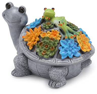 MOOTKA Turtle & Lazy Frog Ashtray with Lid, Handmade Cool Resin Ashtrays for Cigarettes as Home Decoration, Windproof Ash Tray for Indoor or Outdoor Use, Smoking Ash Tray Sets in Office Bar Hotel