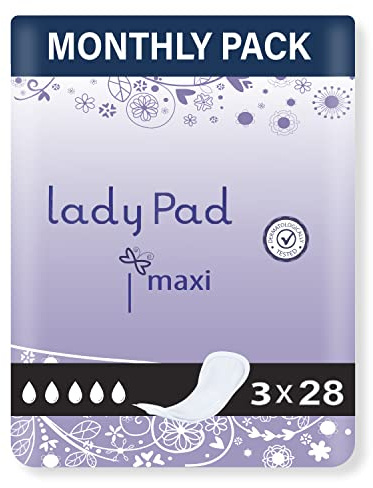 84 x Incontinence Pads Women with Adhesive Strip | Pads for Women | Bladder Weakness Pad | Super Absorbent & Soft and Discreet | Maternity Pad |
