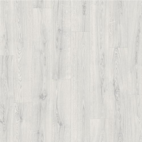 Pale Grey Oak Siren Vinyl Flooring 4mm Thick Durable Felt Backed Lino Kitchen Bathroom (3m x 5m)