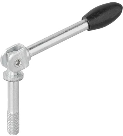 APT Verrou à bascule pour bride de roue jockey pliable M12 verrou à bascule pour support de bride 48 mm
