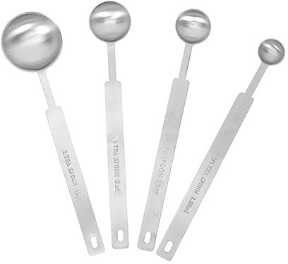 LIFKOME 4piezas Cucharas Medidoras De Acero Inoxidable Para Hornear y Cocina Cuchara Medidora Para Medir Ingredientes Casa