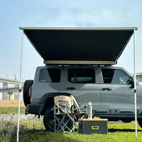 JCSRYD Toldos para coches – Toldo de vehículo retráctil – Tamaño: 160 x 250 cm – Material: Oxford 420D con revestimiento de PU – Color: sólido – Modelo: JCSRYD – Para SUV/Camión/Van