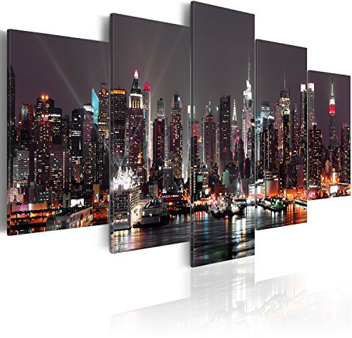 murando Akustikbild 100x50 cm Bilder miit Akustikschaumstoff Hochleistungsschallabsorber Schallschutz Leinwandbild XXL 5 tlg Wandbild 9020106