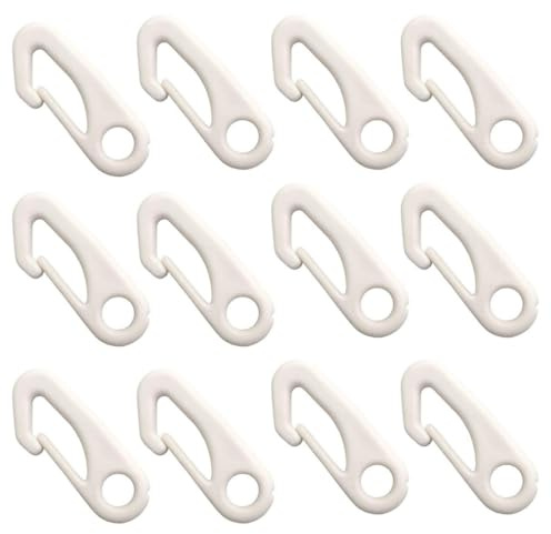 Hufopik 12 PCS Flag Pole Clip Snap Hooks Nylon Flagpole Attachment Hardware - to Attach Flag to Flagpole with Rope