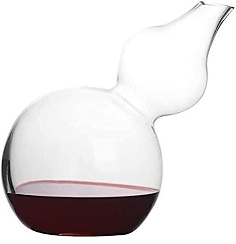 Aioneer Decanter Decanter per Whisky Decanter per Vino Decanter per Vino Forma di Zucca Creativa Bicchiere di Cristallo Decanter Veloce per Vino Rosso