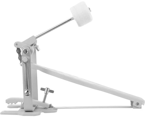 Schlagzeug Fußpedal Bassdrum Robustes Pedal als Trommelteil | Silbernes Metall, für Jazz Drum und Drum, Geeignet für Übungs Pedale, Zubehör für Drummer