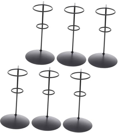 SHOWERORO 6pcs Iron Art Ice Cream Cone Holder Stand Desktop Display for Egg Cones Includes Ice Holders for Mini Cream