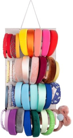 Support Serre-tête mural - Support d'affichage pour serre-tête multi-emplacements | Rangement décoratif pour serre-tête Organisateur Cintre Solution d'installation facile pour chambre de fille