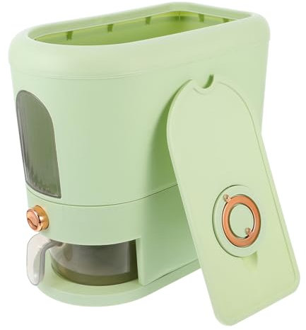 UKCOCO Contenedor De Almacenamiento De Arroz Visible Dispensador De Alimentos Hermético Para La Despensa Cereal De Cereales Nueces De Color Frijoles Caja De Almacenamiento De Arroz