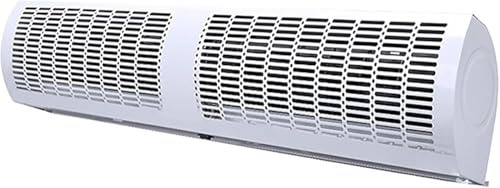 Machine À Rideau d'air Ultra-Mince Et Silencieuse Commerciale, Machine À Rideau d'air Blanc avec Télécommande Ventilateur Mural Froid Chaud Adapté à la Maison+(Size:120CM)