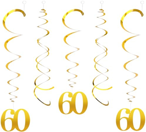 36 unidades de decoración de espirales de cumpleaños, serpentinas doradas, guirnaldas de espirales, cumpleaños para niñas, niños, decoración de cumpleaños, bodas doradas, fiestas, bodas doradas