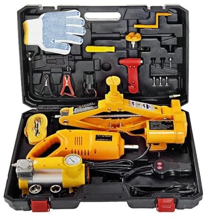 cric per trasmissione sollevatore auto Kit di sollevamento per cric per auto elettrica da 3 tonnellate chiave a percussione e strumenti di riparazione per sollevamento automatico della pompa(ZSDC02-Ai