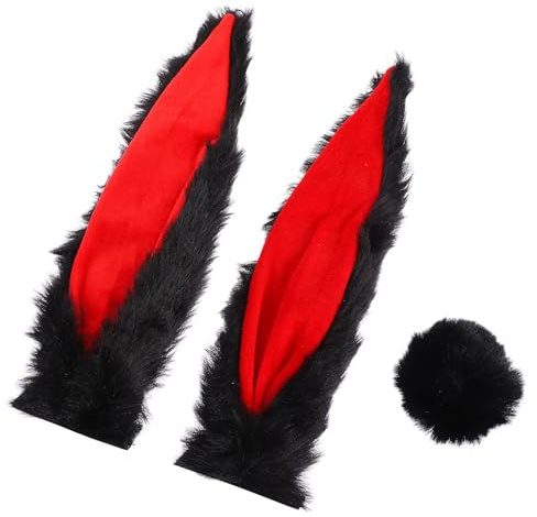 VALICLUD Motorradhelm Hasenohren Satz Plüsch Schwarz Abnehmbar Helmzubehör Helmdekor für Integral und Offene Helme Reiten Winter