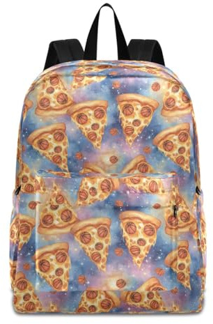 OWFKAY Skolryggsäck ryggsäck skolväska resväska dagväska tonåringar bokväska basket pizza