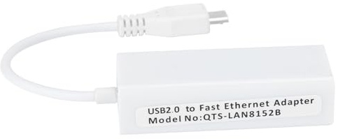 ZASCHMOY Adaptador Ethernet Micro USB a RJ45 para 1.3/W - Tarjeta de Red de 100 Mbps, Adaptador Fast Ethernet USB 2.0, Diseño Compacto y Duradero