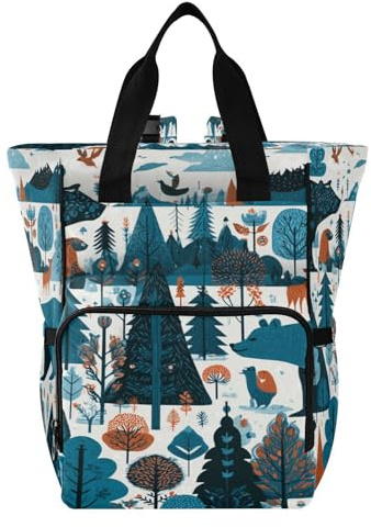 Ttgoth Sac à dos à langer imperméable avec porte-biberons isothermes, sac à dos de voyage multi-poches avec sangles de poussette pour maman et papa