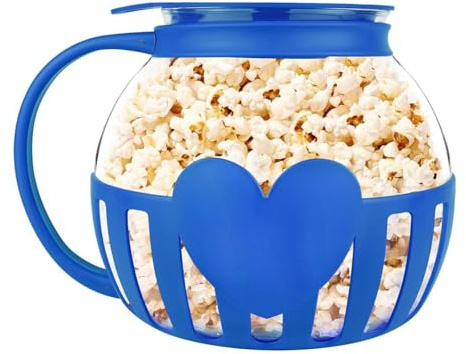 Tmboryuu Borosilicate Glass Microwave Puffed Rice Maker with Lid Popping Maker Jar Dishwasher Safe Borosilicate Glass Machine Jar