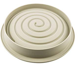 Silikomart | Silikonform für ELEGANZA Monoportionen, antihaftbeschichtet, 1 Kavität, Packung mit 4 Kuchenformen, Ø 220 h 57 mm Volumen 1700 ml