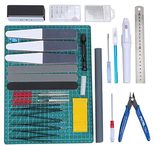 WiMas 33PCS Kit di Strumenti Modello Gundam Kit, Hobby Building Craft Set, Strumenti di Base per Modello Gundam