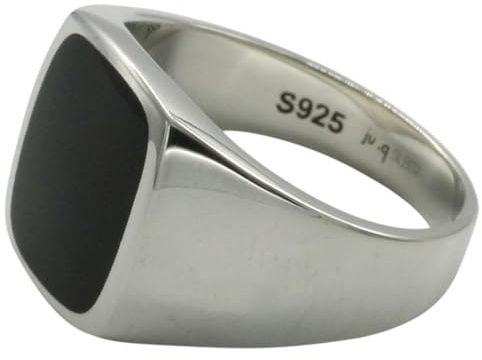 Feiner Siegelring mit Onyx aus massivem Silber 925