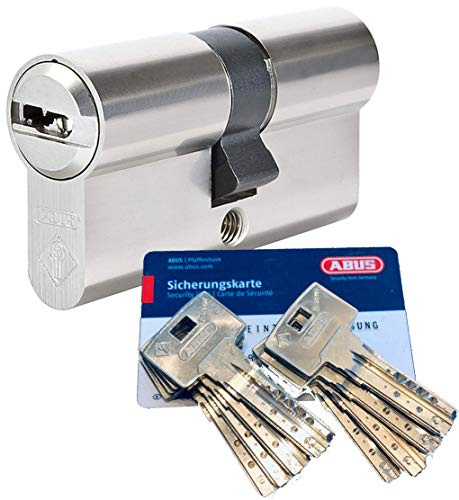 ABUS Bravus.2000 Sicherheits - Doppelzylinder mit 8 Schlüssel, Länge (a/b) 30/35mm (c= 65mm) mit Sicherungskarte, Angriffswiderstandsklasse B, Zusatzausstattung: Not- u. Gefahrenfunktion