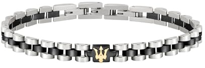 Maserati Jewels Herrenarmband, 21 cm, aus Edelstahl, PVD - JM320AST08
