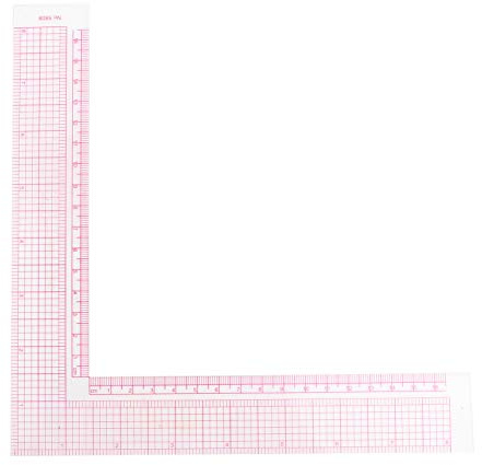 Schneider Lineal Nählineal Quilting Lineal L-Quadrat Form Lineal Kleidung Mode Lineal für das Nähen Dressmaking Pattern Design(5808)