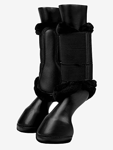 LeMieux Fleece Egde Mesh Brushing Boots Black/Black, Größe:XL