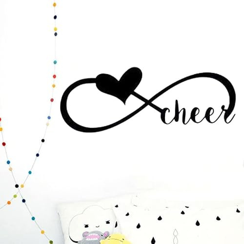 Cheerleading jubeln Wandtattoo Sign Vinyl-Wand-Aufkleber-Wand-Fußball-Basketball-Jubel Home decor42x16cm