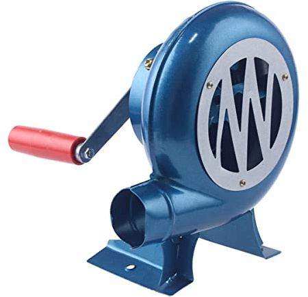Air Blower, Fire Blower with Hand Crank for Coal Forges/Barbeque/Hiking,Forge Blower Fan