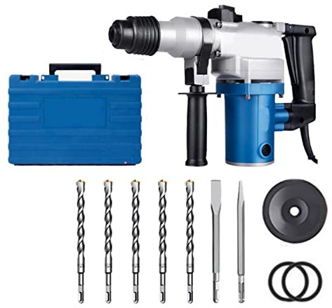 AISINILALAO Dual-Purposeelectric Hammer Electric Pickaxe Impact Drill,750W High-Power Industrial Multifunctional Household Power Tool(220V)