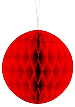 Lanterna a sfera di carta a nido d'ape Matrimonio Decorazione di compleanno per bambini Doccia Palla a nido d'ape Decorazione a sfera di fiori-Rosso,6 pollici