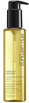 Shu Uemura, Nourishing Protective Hair Oil Essence Absolue, All Hair Types, Enriched with Red Camellia Seed Oil, Nourishing & Heat Protecting, Anti Frizz, 150ml