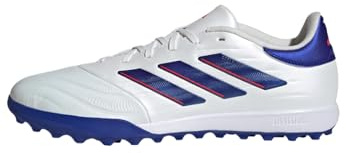adidas Unisex COPA Pure II League Football Boots Turf, Cloud White/Lucid Blue/Solar Red, 43 1/3 EU