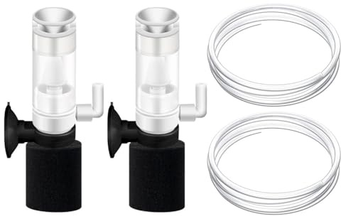 DONGKER Pneumatischer Filtern für Aquarien, luftbetriebener, biochemischer Aquarium-Reiniger mit 100 cm Schlauch für Süß- und Salzwasser, Haushaltstank, Aquarium