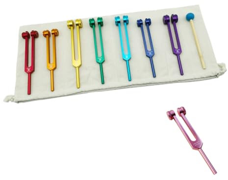 Wisboey 1 Set Stimmgabeln, Stimmgabeln Zur Chakra-Heilung, Klangtherapie, Halten Körper, Geist und Seele in Perfekter Harmonie
