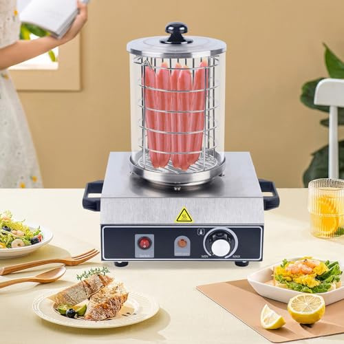 Wurstkocher Bockwurstwärmer Edelstahl Hot Dog GeräT WüRstchenwäRmer WurstwäRmer Maker Maschine Erhitzer WüRste Hot-Dog-Hersteller für Restaurants Snackbars Schnellimbisswagen oder Catering 350W 220V