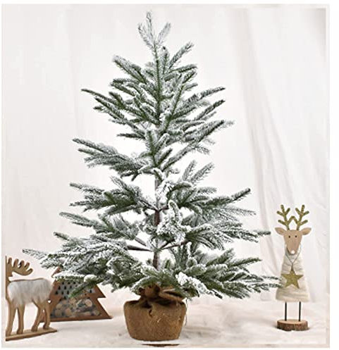 HXFFXHF Weihnachtsbaum Weihnachtsbaum Künstliche Weihnachtsbäume Vordekorierter künstlicher Weihnachtsbaum im Topf mit massivem Weihnachtsbaum (Grün 45 cm) Modisch