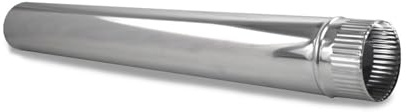 CAEXVEN Tubo Chimenea 100mm Acero Inoxidable 1m Estufa Leña Resistente Altas Temperaturas Corrosion y Oxidacion - Conducto Inox Ventilación Profesional