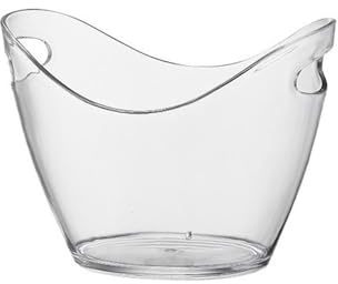 FAJNUZI2024 Seau à Glace Seau à Glace en acryliqueSeau à Champagne de Grande capacitéSeau à granulés de Glace for barSeau à Glace rempli Seau à Champagne(Transparent)