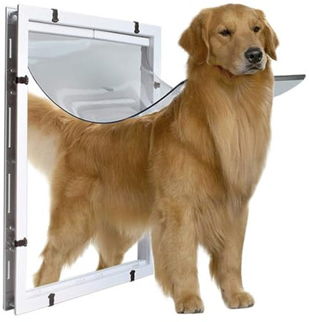 Pet Dog Flap Door - Extra Large Hole for Golden Retriever, Husky, and Large Dogs - Convenient In and Out Access - Big Dog Door - Ideal for Indoor/Outdoor Use - Durable and Easy to Install(Size:L)