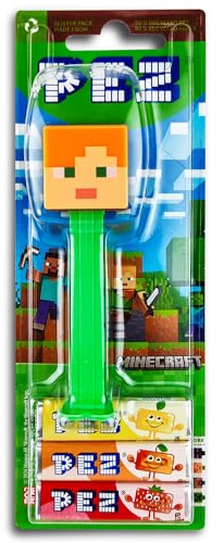 1x PEZ Spender Alex Minekraft inkl. 2 x Pez Bonbons 2 x 8,5 g