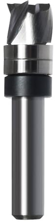 Sinoprotools Spiralfräser 8mm Schaft VHM Fräser, 3Flöten Up Cut Nutfräser, 12mm Schnittdurchmesser，10mm Schnittlänge，Bündig-Profilfräser für Holz Kanten Bündig zu Fräsen oder um zu Kopieren