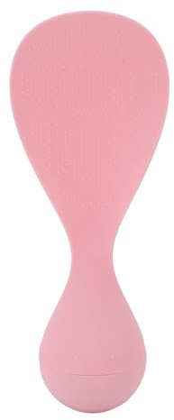 AUNMAS Self Standing Rice Paddle Spoon Non Stick Spatula Heat Resistants Food Grade Plastic Dishwasher Safe Kitchen Tool 2.6x6.9in for Cooking Stirring with Compact Design (Pink)