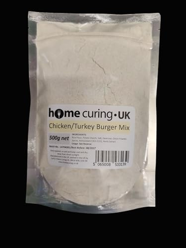 Chicken/Turkey Burger Mix, 500g, Gluten Free, Seasoning for 5kg Burgers - Surfy's Home Curing UK