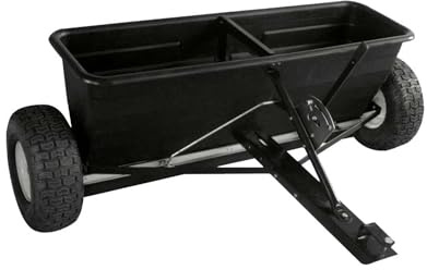 P. Lindberg Universal Streuanhänger für Rasentraktor, Quad und ATV | Düngerstreuer mit 80l Volumen & 100cm Arbeitsbreite,14-Zoll Luftgummiräder – Schleuderstreuer für Dünger, Saatgut & Streusalz