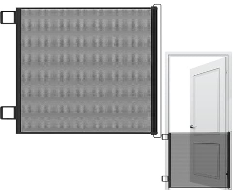 Dopsyesn s Retráctiles para Perros | Rejas De Malla para Perros En Puertas - Sin Taladrar para Puertas, para Cachorros, Y Gatos, En Apartamentos, Escaleras, Balcón, Pasillo, Cocina Y
